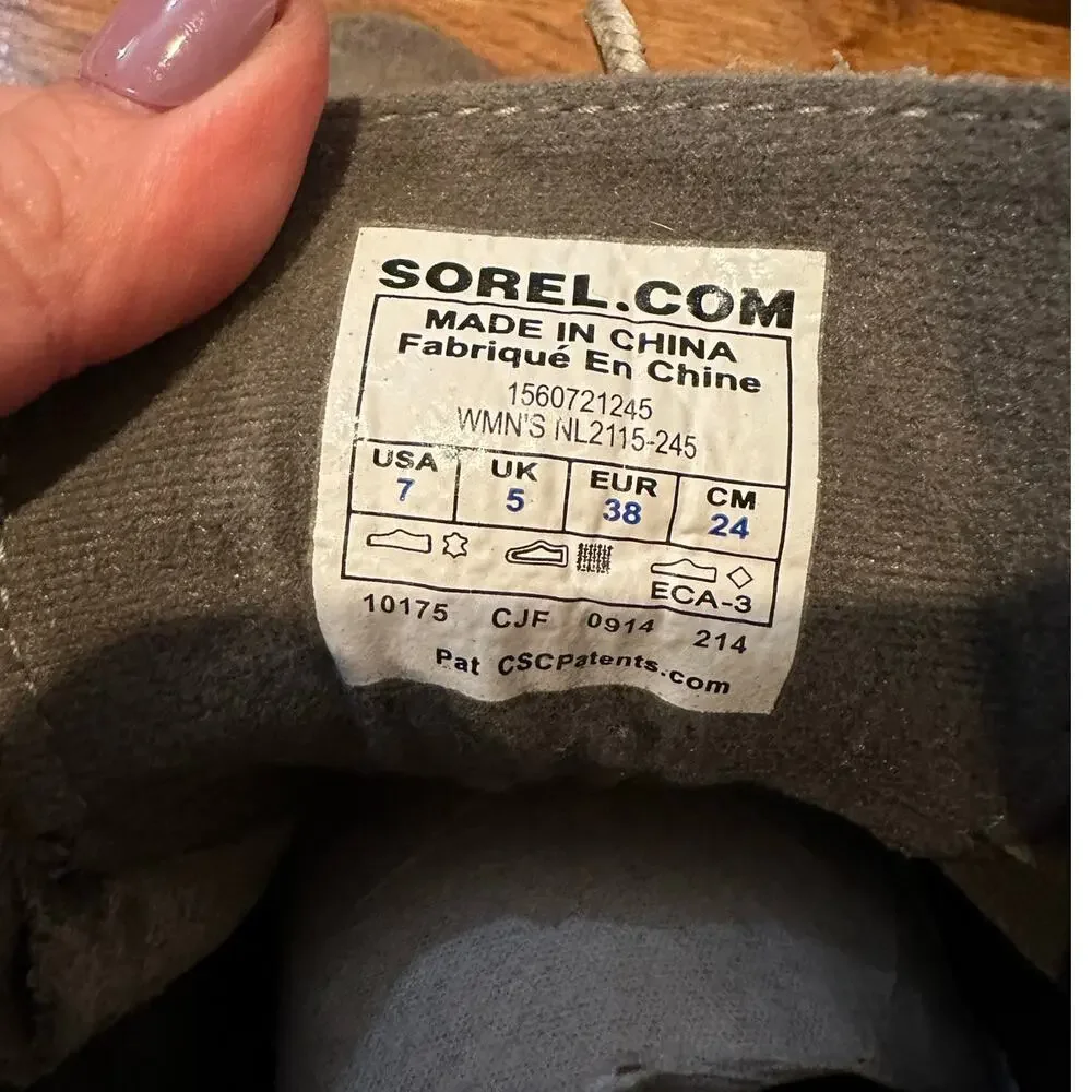 Sorel Women's Toronto Suede Lace Up Wedge Bootie Taupe Size 7 Street Style - Picture 10 of 11